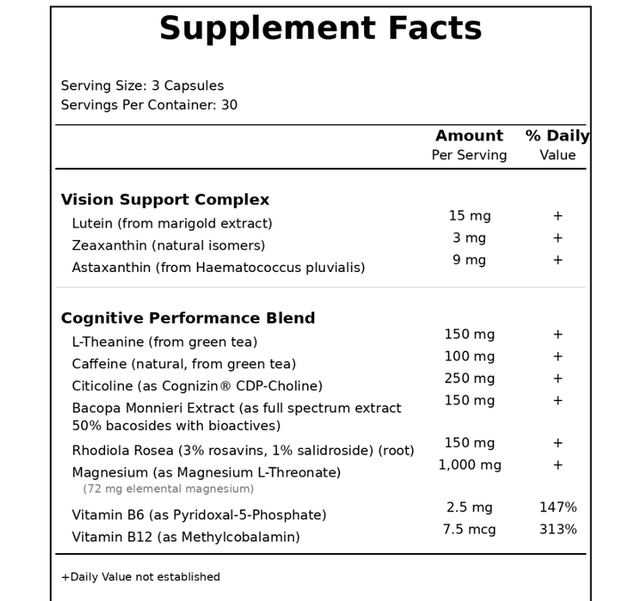 VYZN™ — Nootropic for Focus, Energy & Vision